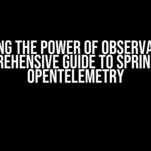 Unlocking the Power of Observability: A Comprehensive Guide to SpringBoot Opentelemetry