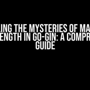 Unraveling the Mysteries of maxLength and minLength in Go-Gin: A Comprehensive Guide